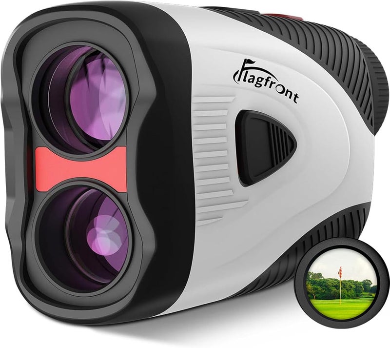 Flagfront Golf Rangefinder with Slope & Pin Lock Vibration, 1000YD Golf Range Finder, 6X Magnification & HD LCD ， Rechargeable, with Magnetic Stripe,Laser Range Finder for Golf - Image 1